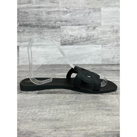 She & In Womens Black Open-Toe Slide Sandals Size 8 - Picture 5 of 8